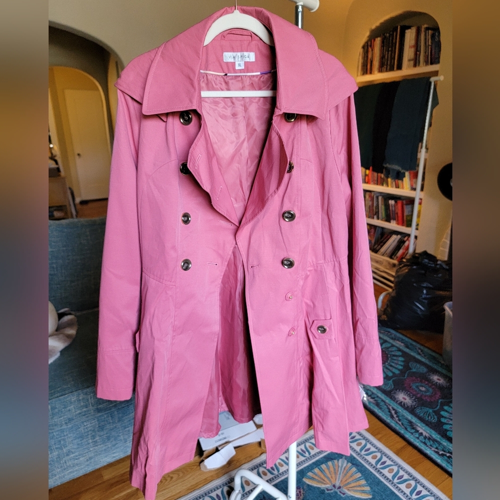 Via Spiga Rose Flare Trench with Removeable Hood